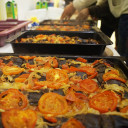 Gekocht wurde ein syrisches Gericht aus Gemüse und Hackfleisch.