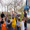 Einstimmender Auftakt zum Projekt-Inklusive Bretterkunst