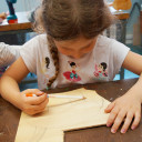 Wackelzahn_Kunstwoche unserer drei QuerWege-Kita’s_aus der Holzwerkstatt_Entwurf eine Einhorns