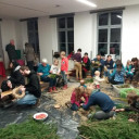 Kränze binden Adventsbasar