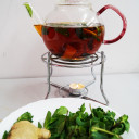 Minztee und andere Sorten wurden zum Essen gereicht.