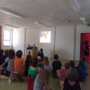 SteinMalEins Paradies_Trickfilmvorführung beim Sommerfest